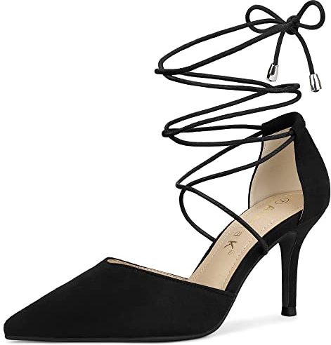 Allegra K Escarpins à lacets à bout pointu pour femme, Noir , 40 EU