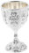Copa De Vino Adornar 1 Unid Vintage en Relieve en Relieve Taza de Vino Copa Medieval de Metal Cáliz de Vino Arte Decoración Artesanal para Bodas Decoración para El Hogar Plata Copa De Vino