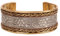 Touchstone NEU Indian Bollywood Wünsche schön erstellt Blumen geflochtene Muster stilvoller Handgelenk Enhancer 1 Zoll freie Größe Designer Schmuck Manschette Armband in Gold Silber Töne für Frauen.
