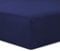 VISION Spannbettlaken, 150 x 200 cm, Farbe: Marineblau, 100% Baumwolle, 57 Fäden, 4 elastische Ecken, Spannhöhe 30 cm