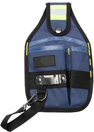 DONGKER Marsupio Portautensili,Borsa Porta Attrezzi per Cintura con 3 Tasche e Passanti per Lavori Tecnici e Elettricisti