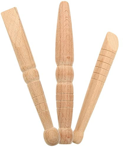 Healvian 3 Stücke Fußmassage Holz Triggerpunkt Drückerset Fuß Handmassage Massage Werkzeuge Holz Thai Massage Körper Für Beinen Schultern Rücken Akupunktur Massage