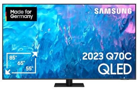 Samsung QLED 4K Q70C 75 Zoll Fernseher (GQ75Q70CATXZG, Deutsches Modell), Quantum Prozessor 4K, Motion Xcelerator Turbo+, Quantum HDR, Smart TV [2023]
