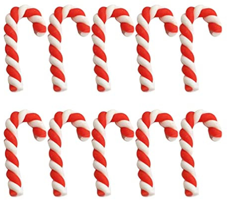VILLCASE 20 Stück Zuckerstangen Weihnachten Deko, Weihnachtsdeko Handyhüllen Zubehör, Miniatur Zuckerstangen Deko Weihnachtsschmuck Trendige Dekoration für Handyhüllen