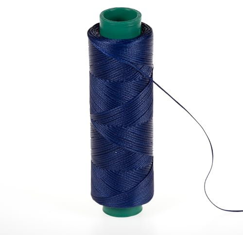 Shelver 1mm Waxed Cord for Jewellery Making, Waxed Thread, Bracelet String, Beading Cord - 100 metres (Navy)