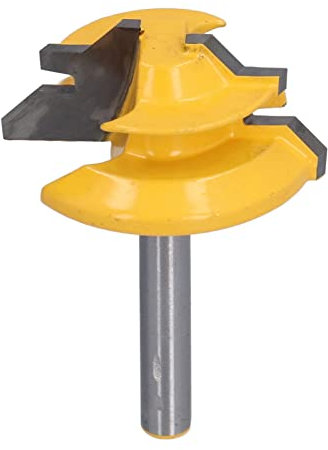 Broca Para Enrutador De Inglete Con Bloqueo, 45 Grados De Bloqueo De Inglete Para Carpintería, Fresa Para Inglete Con Vástago De 6 Mm, Brocas Para Enrutador De Madera De Carburo Para Herramien