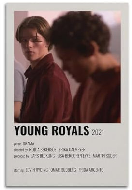 Terp Young Royals Poster, Wandkunst, Poster, Geschenk für Freunde, Schlafzimmer, Wohnzimmer, Dekoration, modern, ästhetisch, ungerahmt, 30 x 45 cm