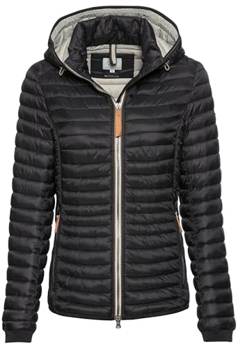 camel active Damen Leichte Steppjacke mit Kapuze | Winddichte und wasserabweisende Übergangsjacke mit 2-Wege-Reißverschluss und abnehmbarer Kapuze