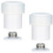 EVI Herrajes | Pack 2 Topes de Puerta Blancos | Ø24x35mm | Acero Inoxidable | Goma Blanca | Incluye Tornillo + Taco de Sujeción | Mod. I-18124X35-BBL