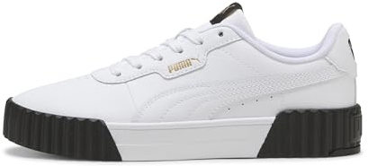 PUMA Damen Carina 3.0 Sneaker, White Gold Black, 38.5 EU