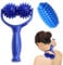 Riisoyu Massageroller Mit Griff, Massagebälle Massage Roller mit 3 Igelball Massageball Massagegerät Fascia Ball Auswechselbare Massagerollen für Beine RüCken Arme Schultern Muskelschmerzen, Blau