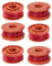 WA0004 Spulenschnur, kompatibel mit 20 V Worx Rasentrimmern, Rasentrimmer-Spule, Ersatz, WG151, WG163E.1, WG163E.2, WG163E.3, WG163E.6, WG163E.9, 6 Stück