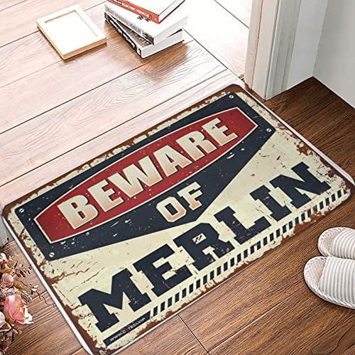 PITFS Home Alone Door Mat Beware Of Merlin Doormat Bathroom Rug Sets Spring Door Mat Outdoor(40X60CM)