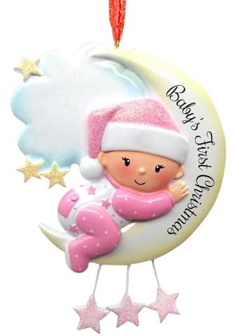 JINGLING 1er Noël de bébé pour sapin de Noël, décorations de bébé en forme de neige, Pendentif arbre de Noël Premier Noël de bébé Pendentif bonhomme de neige en résine, Pendentif premier arbre de Noël