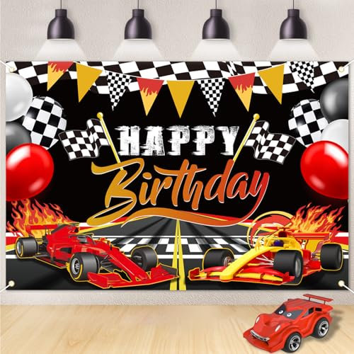 Rennwagen Geburtstag Kulisse Rennwagen Geburtstagsfeier Dekorationen Rennwagen Alles Gute Zum Geburtstag Hintergrund Banner Foto Requisiten Für Jungen Geburtstagsfeier, 1,8x1,2 M