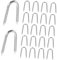 VANZACK 5 Ensembles Clou De Fer Clôtures en Treillis Métallique Clous en Forme De U Piquets en Forme De U Clous De Clôture en Forme De U Clou De Fixation De Jardinage Piquets 50 pièces * 5