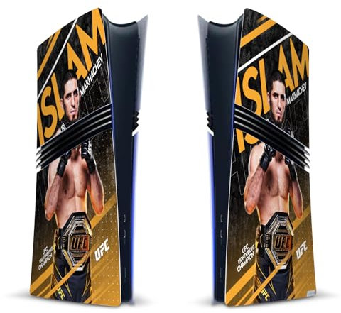 Head Case Designs sous Licence Officielle UFC Champion des Poids Légers Islam Makhachev Vinyle Autocollant De Jeu Peau Autocollant Compatible avec Sony PlayStation 5 PS5 Pro Digital Edition Console
