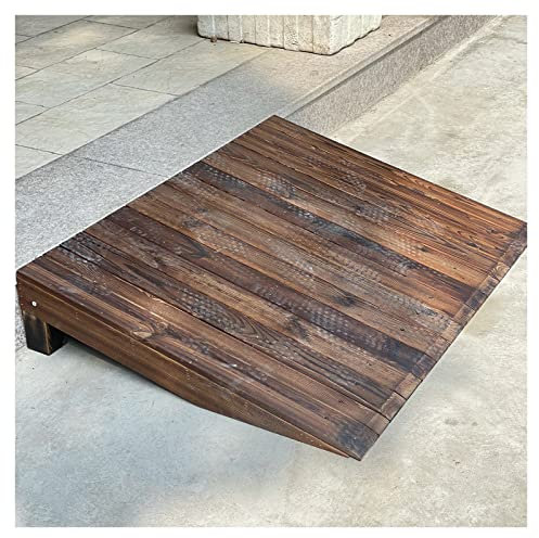 Loading Ramps, Threshold Ramp, Brown Threshold Ramp Wooden 3.9/4.7/5.9/7/7.8 Rise, Front Door Step Slope, Curb Ramp for Wheelchairs, Mobility Scooters, Power Chairs (Color : Brown, Size : 90x1,P