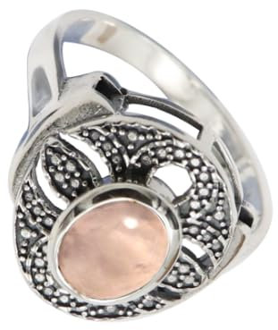 SILVERTROVE Bague avec pierre précieuse Quartz rose Pour homme et femme Argent sterling 925 Toutes tailles Fait main Cadeau Bijoux CRG1083BX_74 (23.6)
