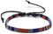 TRIPLE K&S Surfer armband Herren & Damen • 100% Wasserfest & Handmade • Perlen-Armband Boho Stoff-Armband • Hippie Sommer Strand-Schmuck (Nautical nomad)