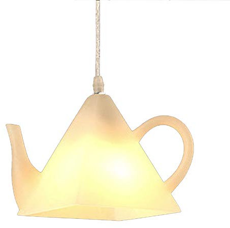 YongYR Modern Chandelier, Nordic Teapot Pendant Light Teacup Hanging Lamps Kettle Ceiling Lamp Fixture Loft Creative Lampshade Loft Restaurant Kitchen Cafe Lighting, Height Adjustable(23 * 15cm)