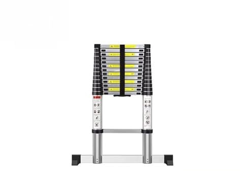 Aluminum Telescopic Extension Ladder 16ft (5m) - Adjustable Folding Ladder for Home, Rooftop, RV, Attic, Indoor/Outdoor Use, 150kg Load Capacity, Compact & Portable Design.