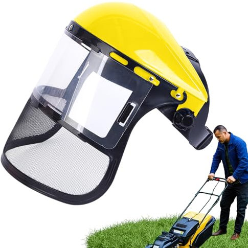 JIEBWCHA Visiere Di Sicurezza A Rete, 33.5x33.5x20cm Visiera Protettiva Da Lavoro, Maglia Filo SHIELD FACE DI SICUREZZA, Visiera Decespugliatore Per Giardinaggio, Falegnameria E Taglio Legno