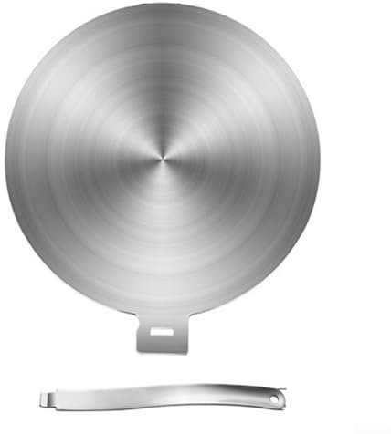 Wärmeverteilerplatte aus Edelstahl für Induktionsherde, perfekt für gleichmäßige Wärmeverteilung (13 cm)