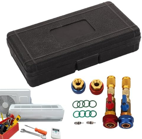 Valve Core Tool, Air Condition Removal Tool, Anti Slip Repair Kit, 4.92 Inches, Portable Installer Set with O Ring Rubber Seal, for Refrigeration Motorcycle Vehicle