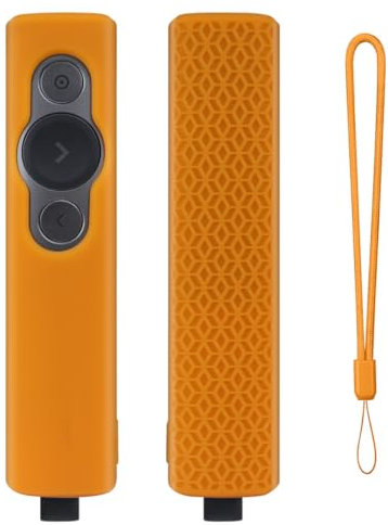 Protective Cover for Logitech Spotlight Presentation Remote Control Silicone Case Shell Bluetooth-compatible Smart PPT Page Turning Pen Laser Pen Sleeve (Orange)