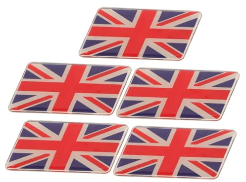 Mikinona 5 Pezzi Adesivi Bandiera Inglese per Auto Adesivi Decorativi per Veicoli Facile Installazione e Rimozione senza Danni Alla Vernice Britannico Unico e Accattivante