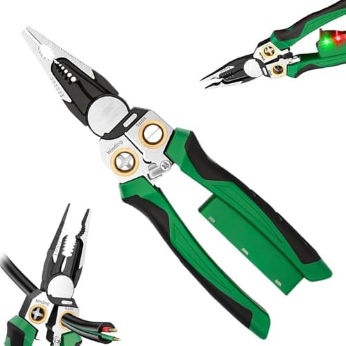 8 in 1 Wire Stripper with Voltage Tester, 2025 New Multi-Function Electric Wire Stripping Tool for Cutting and Pulling Pliers, Electric Pliers, Electrician Repair Tool (1 pcs)