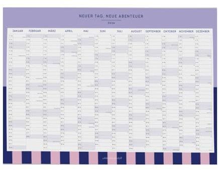 Odernichtoderdoch Wandkalender 2026 „Neuer Tag“ – Kalenderposter im eleganten Design, Plaungshilfe und Deko-Highlight, 70x50 cm, modern, klar, detailverliebt