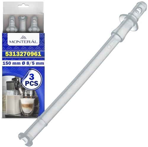 3x Kaffeevollautomat Milchschlauch 150 mm Ø8/5mm 5313270961 für DeLonghi | für Primadonna Dinamica Elite Ecam - Garantie 10 Jahre - MONTERAL