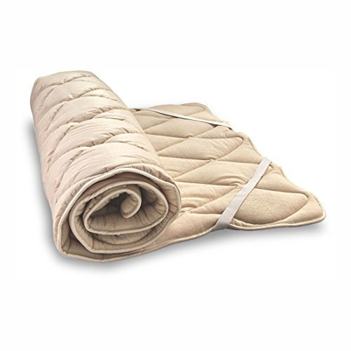 Woll-Kinder-Unterbett weich aus Bio-Schafschurwolle und Bio-Baumwolle 60x120 cm, Baumberger. Matratzenauflage, Matratzenschoner