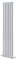 Edworth Vertical Radiator | Curved Panel Double Column | Central Heating | Living Room Hallway Bathroom Kitchen Radiator | 1800 x 380 | White