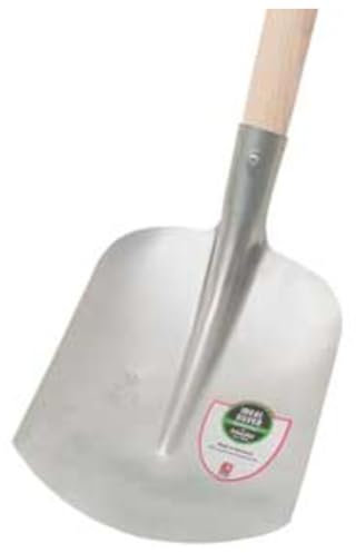 Ideal-Spaten Schaufel, Holländer Form (rund), Größe 00-265 x 220 mm, 1265 mm 5/00 ET100 (Schüppe Emsländerschaufel Emsländerschippe Holländerschaufel Holländerschippe), Eschen-T-Stiel 100 cm