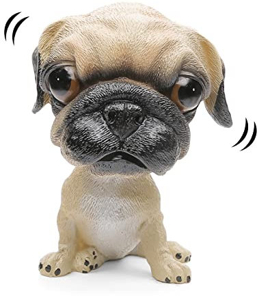COGEEK Bobble Head Dogs Bobbing Heads Car Dash Puppy Car Decoration (Pug)