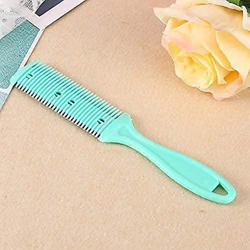 Haarschneider Kamm Dual Side Haarschnitt Schere Haarschneide Trimmen Kamm mit Edelstahl Klinge Haarpflege Former Werkzeug für lange oder kurze Haare (grün)