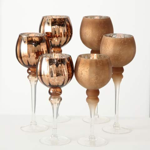 BOLTZE 9825251 Manou Windlicht Kupfer Sortiert 35 cm (1 Stück)