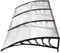 Outsunny Tejadillo de Protección contra Sol y Lluvia Marquesina para Puertas de Exterior Marquesina de Techo Diseño Moderno Aleación de Aluminio 90x295x23,5 cm Transparente