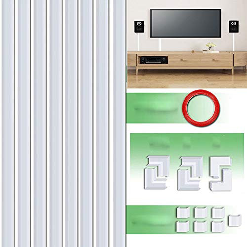 Cable Trunking Kit 3.2 Meter Cable Concealer, Cable Tidy Cable Raceway, Cable Management Kit for Home Office W15mm H10mm