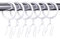 30 Pièces Anneaux de Rideaux en Métal Anneaux de Suspension de Rideaux et 30 Pièces Crochets à Épingles à Rideaux en Métal pour Rideau de Fenêtre, 30 mm Diamètre Intérieur (Blanc)