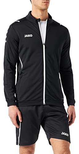 JAKO - Veste En Polyester Défi, Mixte, Noir Et Blanc, L