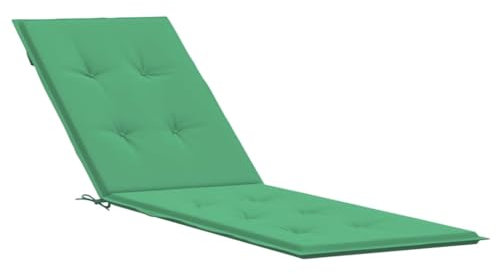 vidaXL Liegestuhl Auflage, Polster Auflage für Deckchair, Polsterauflage für Gartenliege, Liegenauflage Outdoor, Grün (75+105) x50x4cm