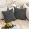 MIULEE 2er Set Kissenbezüge Kordsamt Dekokissen Kissenbezug Sofakissen Dekorativ Couchkissen Kissenhülle Bezug Weich für Wohnzimmer Schlafzimmer 14x14 Inch, 35x35 cm Grau