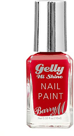 Barry M Cosmetics Gelly Hi Shine Gel Nail Paint, Shade Red, Hot Chilli