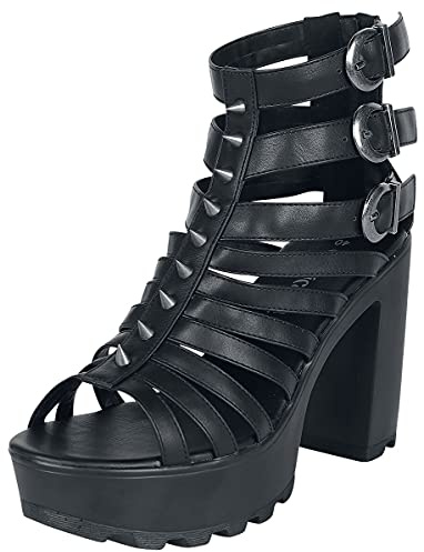 Gothicana by EMP Damen Schwarzer Bleistiftrock mit neonfarbenen Details