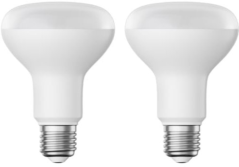 ledscom.de 2 Stück E27 LED Leuchtmittel, R80, weiß (4000 K), 10 W, 935lm, matt