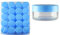 TIANZD 20 Pièces Vides Petit Rond Pot en Plastique Transparent 10 ml avec Couvercle Bleu, Cosmétique Pots de 10 g pour des Produits Cosmétiques D'art D'ongle D'échantillons Contenant